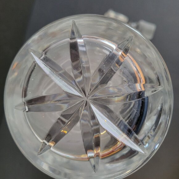 Vintage Etcged Floral Crystal Decanter With Stopper - Picture 7 of 7